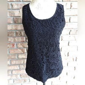 Patrizia Luca Milano Black Lace Tank.